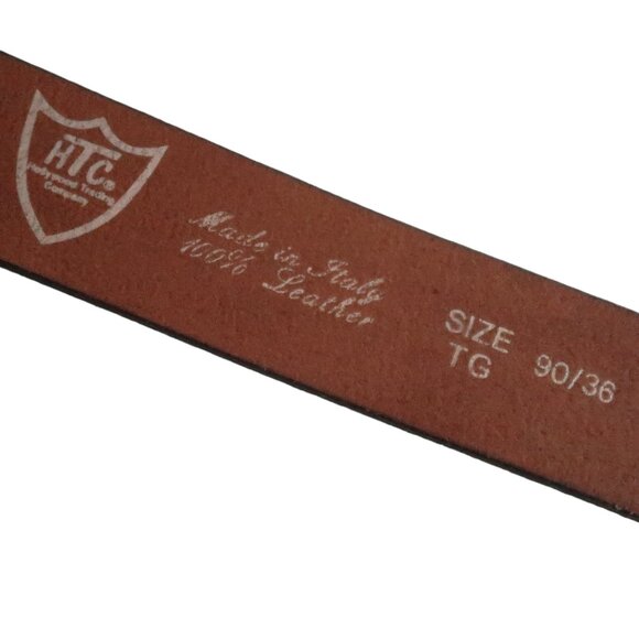 HTC HOLLYWOOD TRADING COMPANY Paradise print leather Belt sz 36 NWT - Picture 7 of 10